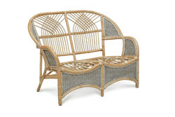 COBANA İKİLİ KOLTUK 125x82x91cm+TEKLİ KOLTUK 75x82x91cm (2 ADET)+ORTA SEHPA 69x69x57cm ESKİTME BEYAZ - 17