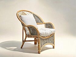 COBANA İKİLİ KOLTUK 125x82x91cm+TEKLİ KOLTUK 75x82x91cm (2 ADET)+ORTA SEHPA 69x69x57cm ESKİTME BEYAZ - 4
