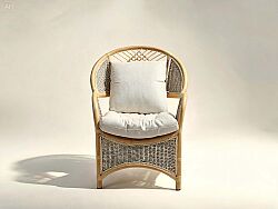 COBANA İKİLİ KOLTUK 125x82x91cm+TEKLİ KOLTUK 75x82x91cm (2 ADET)+ORTA SEHPA 69x69x57cm ESKİTME BEYAZ - 3