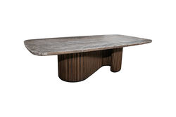 CONCH ORTA SEHPA KAHVERENGİ GRİ MERMER 75x150x40cm CT239100_BND - KERVAN