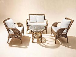 CORDELLA İKİLİ KOLTUK 116x72x91cm+TEKLİ KOLTUK 68x72x91cm (2 ADET)+ORTA SEHPA 66x66x56cm KAHVE - KOLTUK TAKIM