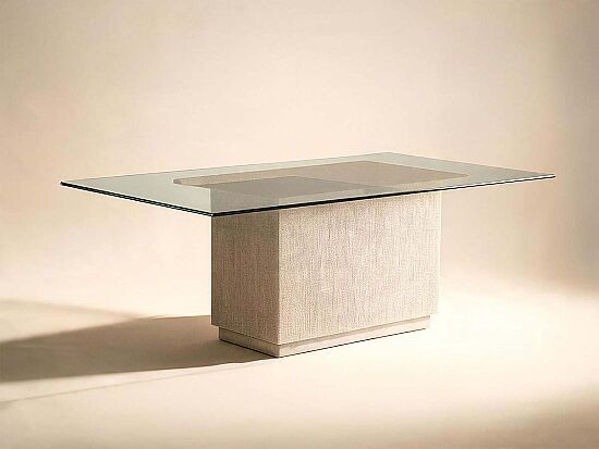 COTİERE DİKDÖRTGEN YEMEK MASASI CAMLI 107x208x76cm 299221-2349BS-0000GT - 1