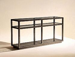 COVE TIRNAK CAMLI GRİ 41x193x91cm 349307-2743 - 2
