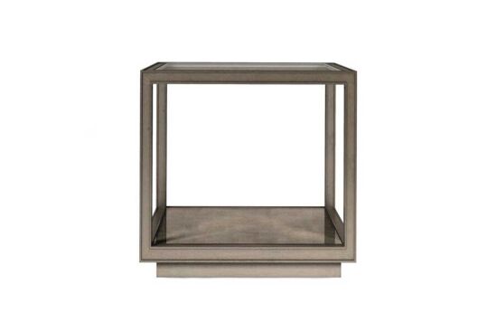 COVE YAN SEHPA GRİ CAMLI KARE 66x66x64cm 349303-2743 - 1