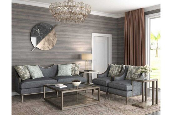 COVE YAN SEHPA GRİ CAMLI KARE 66x66x64cm 349303-2743 - 4