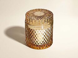 CRİSTA KAPAKLI MUM 8X10 CM AMBER - KERVAN