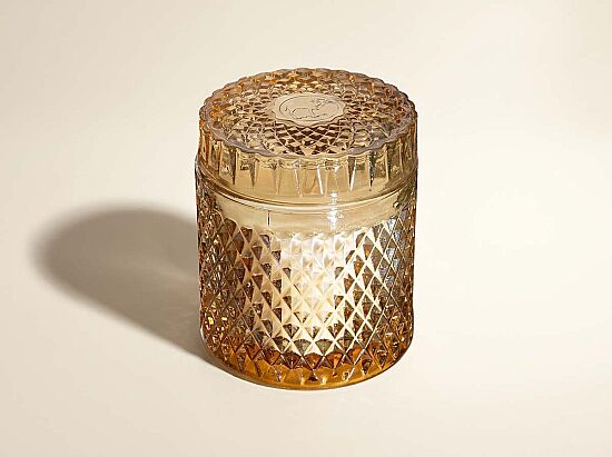 CRİSTA KAPAKLI MUM 8X10 CM AMBER - 1
