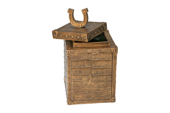 CROCO DEKORATIF KUTU GOLD 14x14x25.5cm