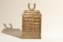 CROCO DEKORATIF KUTU GOLD 14x14x25.5cm - KERVAN