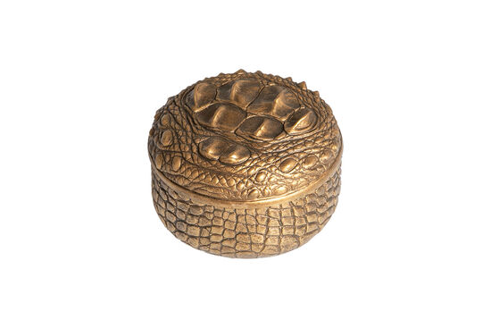 CROCO DEKORATIF KUTU GOLD 14x14x9cm