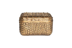 CROCO DEKORATIF KUTU GOLD 15.5x15.5x9.2cm - Thumbnail