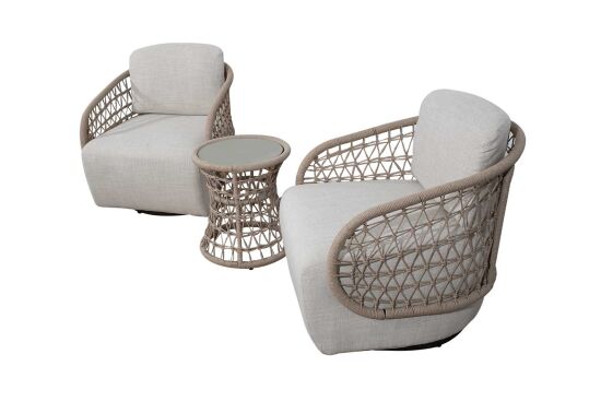 CS01 ELY FİSKOS SET 2 SANDALYE+SEHPA 84x74x73-45x45x45cm - 2