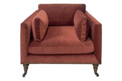 CURL TEKLİ KOLTUK BORDO 85x90x67cm (NAPOLİ 219) - KOLTUK TEKLİ-BERJER