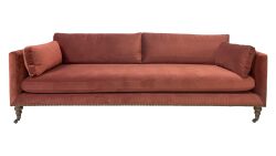 CURL ÜÇLÜ KOLTUK BORDO 85x230x67cm (NAPOLİ 219) - KOLTUK ÜÇLÜ