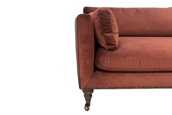 CURL ÜÇLÜ KOLTUK BORDO 85x230x67cm (NAPOLİ 219) - 2