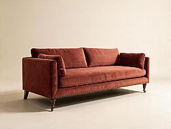 CURL ÜÇLÜ KOLTUK BORDO 85x230x67cm (NAPOLİ 219) - 2