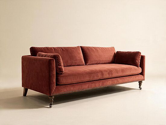 CURL ÜÇLÜ KOLTUK BORDO 85x230x67cm (NAPOLİ 219) - 2
