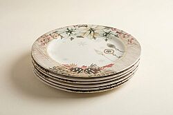 DEER ROSE 6'LI 26 CM YUVARLAK SERVİS TABAĞI - 