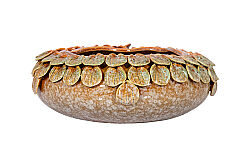 DEKORATİF KASE 28X28X10 CM ZY24078C-1171 - HOME SWEET HOME