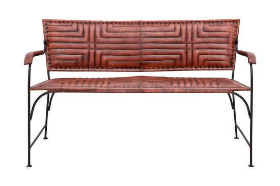 DF18/06A IKILI KOLTUK DERI KAHVE 61x127x76cm