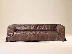 DÖRTLÜ DERİ KOLTUK KAHVE 94x330x67cm RS595-4 - KOLTUK DÖRTLÜ