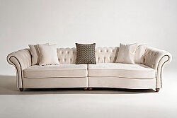 DORTLU KOLTUK BEJ 117x315x78cm FOR ( LETTO 2604) - KERVAN