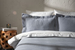 DRAGOS PİKE-YATAK ÖRTÜSÜ 240x250 3 PRC MAVİ - KERVAN