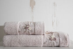 ELANUR HAVLU 70X140 CM PUDRA - Thumbnail