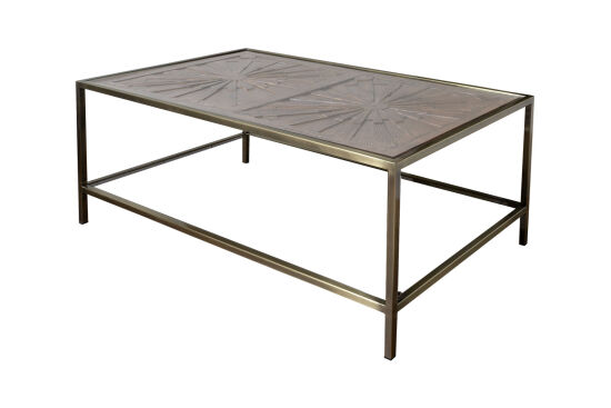 ELEGANCE DİKDÖRTGEN ORTA SEHPA PİRİNÇ ESKİTME 70X120X46 CM - 2