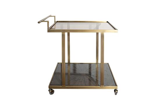 ELEGANCE SERVİS ARABASI DİKDÖRTGEN PİRİNÇ ESKİTME (73x50 H:81,5cm)