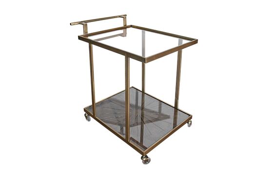 ELEGANCE SERVİS ARABASI DİKDÖRTGEN PİRİNÇ ESKİTME (73x50 H:81,5cm)