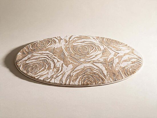 ELLOY OVAL PASPAS EKRU-BEJ-SİLVER 90x120cm - 1