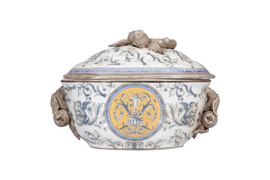 ELMORA DEKORATİF OVAL KUTU 29X16X9 CM CA078 - 1