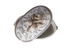 ELMORA DEKORATİF OVAL KUTU 29X16X9 CM CA078 - 4