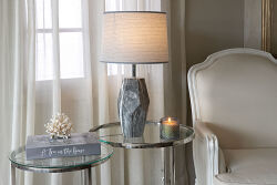 EMİLA ORTA BOY MASA LAMBASI GRİ 30x53 cm - 3