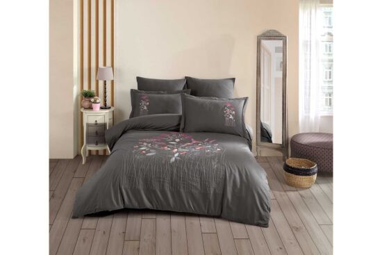 EMİLİA NEVRESIM TAKIMI 200X220 ÇK. 6 PRC GRİ - 1