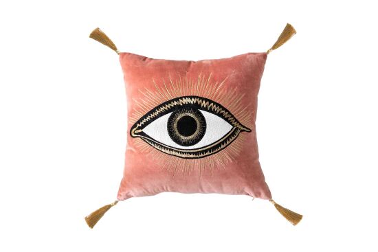 EVIL EYE KIRLENT ( ACHSH320 ) BEJ 45X45 CM - 1