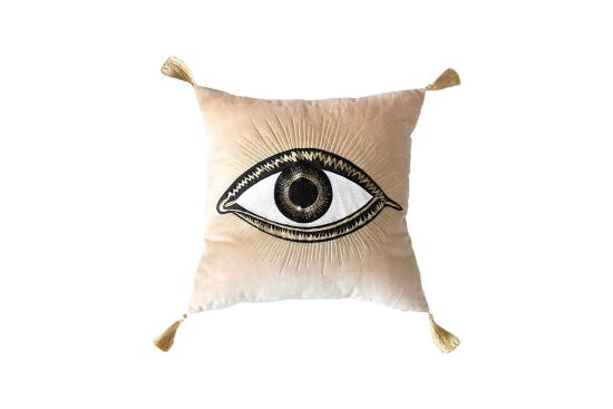 EVIL EYE KIRLENT ( ACHSH320 ) BEJ 45X45 CM - 1