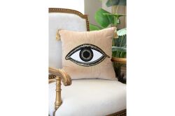 EVIL EYE KIRLENT ( ACHSH320 ) BEJ 45X45 CM - 5