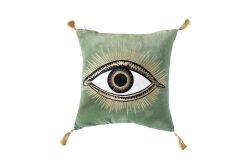 EVIL EYE KIRLENT ( ACHSH322 ) KOYU YESIL 45X45 CM - DEKORATİF KIRLENT