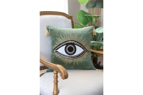 EVIL EYE KIRLENT ( ACHSH322 ) KOYU YESIL 45X45 CM - 5