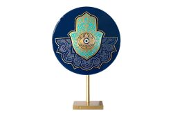 FATMA ANANIN ELİ AYAKLI DEKORATİF OBJE MAVİ 18x26 CM - DEKORATİF OBJE
