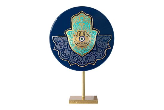 FATMA ANANIN ELİ AYAKLI DEKORATİF OBJE MAVİ 18x26 CM - 1
