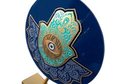 FATMA ANANIN ELİ AYAKLI DEKORATİF OBJE MAVİ 18x26 CM - 4