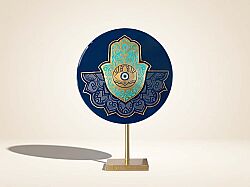 FATMA ANANIN ELİ AYAKLI DEKORATİF OBJE MAVİ 18x26 CM - DEKORATİF OBJE