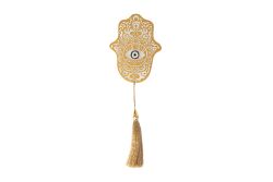 FATMA ANANIN ELİ PÜSKÜLLÜ DUVAR DEKOR GOLD 11X33 CM - 1