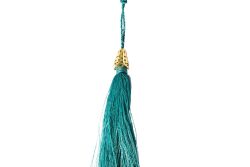 FATMA ANANIN ELİ PÜSKÜLLÜ DUVAR DEKOR TURKUAZ 11X33 CM - 2