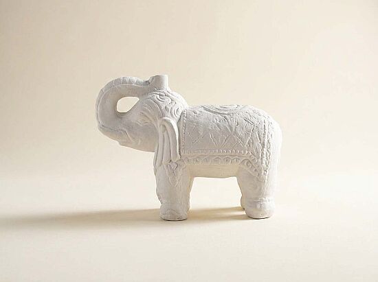 FİL ŞEMSİYE AYAĞI ORTA BOY 17x43x32 cm KREM - 1