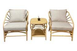 KOLTUK TAKIM - FİSKOS SET 2 SANDALYE+SEHPA 72x80x84.5cm-56x56x56cm 962 B