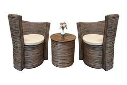 KOLTUK TAKIM - FİSKOS SET 2 SANDALYE+SEHPA 87x70x100cm-54x54x51cm 492